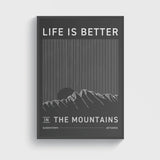 Life is Better - Remarkables Poster A3 Framed