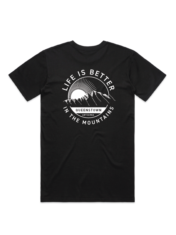 Life is better Tshirt Deisgn design by Brandland printed on AS Colour Staple Black Back