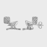 Sterling Silver Fantail Stud