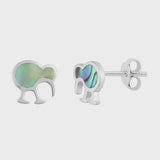 Sterling Silver Paua Kiwi Stud