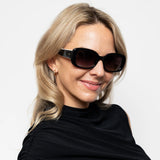 Locello Sunnies - Taytum - Black / Cream Smoke