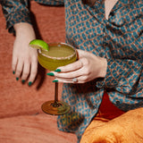 The Lou Coupe Glass - Set of 2 / Olive