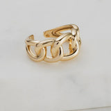 Wide Link Ring - Gold