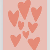 Pink Love Hearts - Card