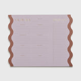 Meal Planner Notepad with Magnets - Lilac & Nutmeg