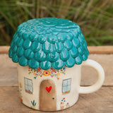 Lidded Mug - Cup Of Cozy Cottage