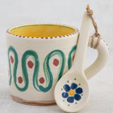 Mug Blue Flower Hazel With Spoon