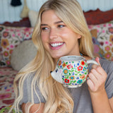 Folk Mug - Floral Hedgehog