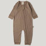 Merino Footless Onesie - Walnut