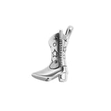 Cowgirl Boot Necklace - Silver