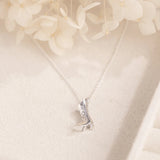 Cowgirl Boot Necklace - Silver