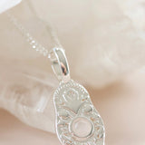 Babushka Doll Necklace - Silver