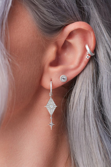 North Star Earrings - Silver