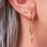 Lucky Star Ear Cuff - Gold Black