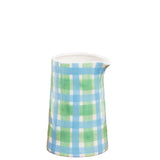Milk Jug - Blue & Green Gingham
