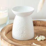 White Ceramic Tree of Life - Oil Burner