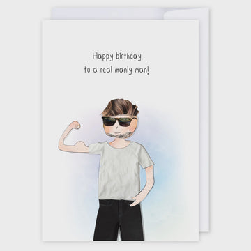 Real Manly Man - Card