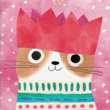 Crown Christmas Cat - Card