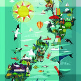 NZ Map Art - Magnet