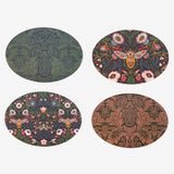 Oval Placemat - Set Of 4 - Damask