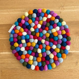 Felt Ball Pot Stand Round