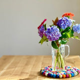 Felt Ball Pot Stand Round