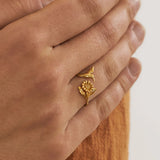 Hummingbird Ring Gold