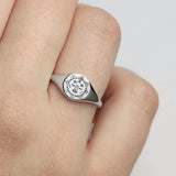 Dainty Moon Signet Ring