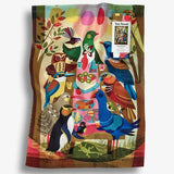 Party In The Forest - Tea Towel