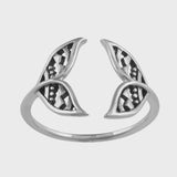 Twin Mandala Whale Tail Ring