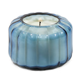 Ripple Small Blue Glass Candle - Peppered Indigo