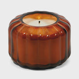 Ripple Small Amber Glass Candle - Tobacco Patchouli