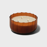 Ripple Large Amber Glass Candle - Tobacco Patchouli