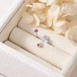 Delicate Garnet Studs