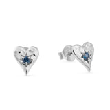 Love Heart London Blue Studs