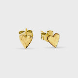 Aphrodite Heart Studs Gold