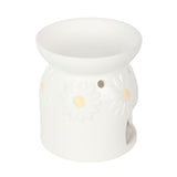 White Daisy Chain Ceramic Oil Burne