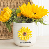 Hello Sunshine Plant Pot - Sunflower