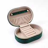 Sorrel Oval Jewellery Box - Green