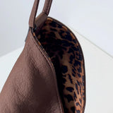 Fiona Reversible Shoulder Bag - Brown Leopard