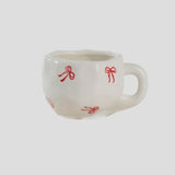 Bow Mug - White Red