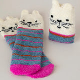 Cozy Socks - White Cat