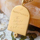 Sagittarius Zodiac Necklace - Gold