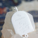 Scorpio Zodiac Necklace - Silver