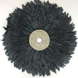 Feather Circle Black -  65cm