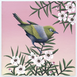 Waxeye On Manuka - Mini Notecard