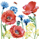 Paper Napkins - Pack of 20 - Cornflower and Poppy