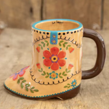 Folk Art Mug - Live Happy Boot