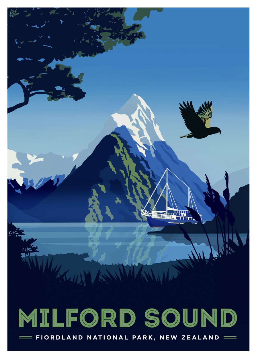 Mitre Peak, Milford Sound - A4 Print