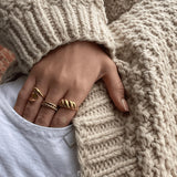 Twin Adjustable Ring - Gold